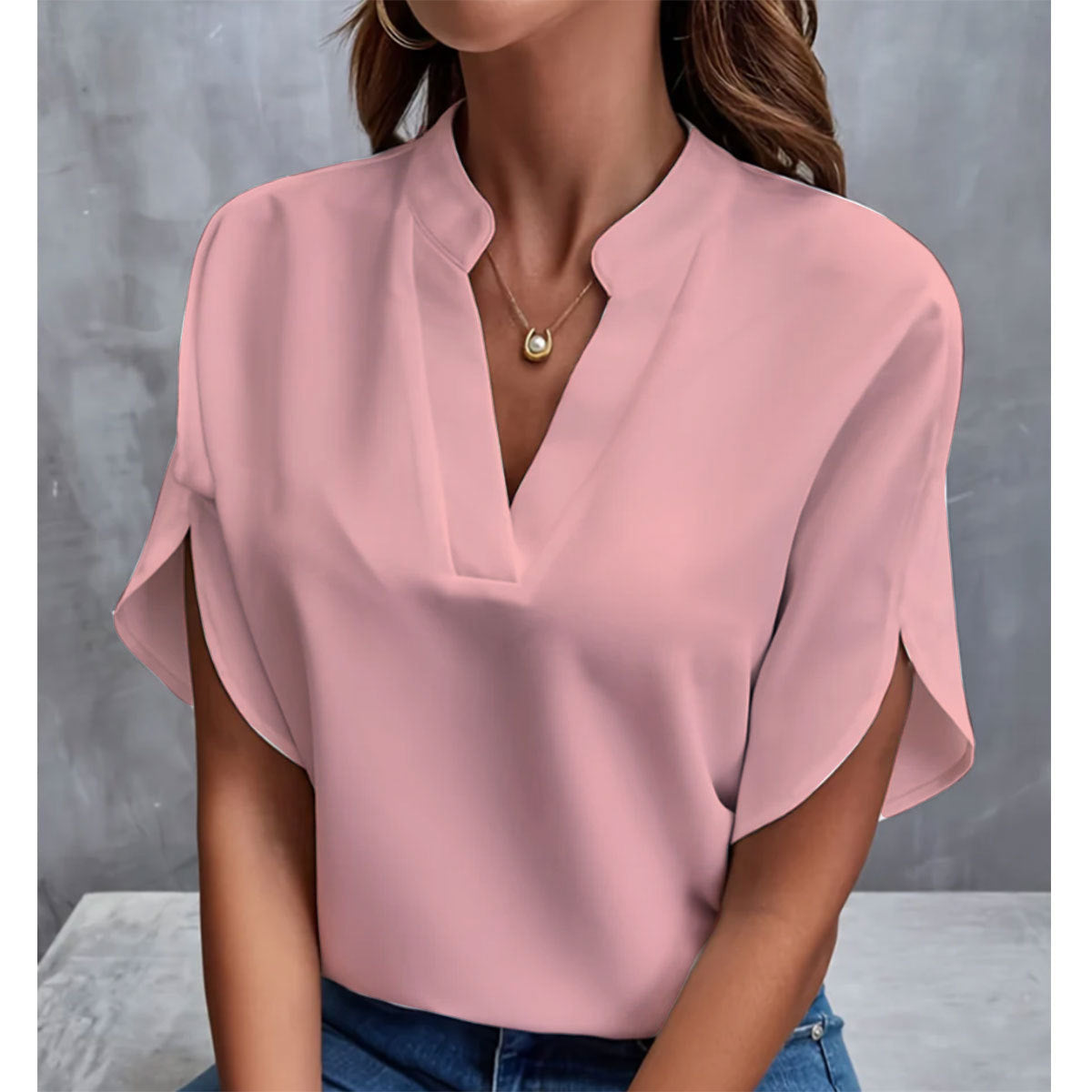 Chemisier d'Été Col V Femme